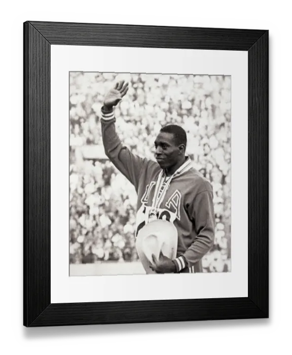 Framed Print : Bob Hayes at Olympic Medal Ceremony Framed Print : Bob Hayes at Olympic Medal Ceremony