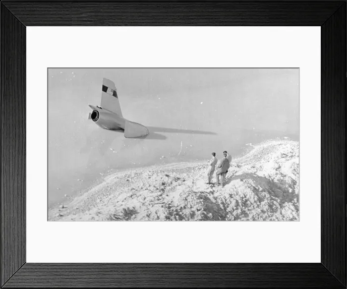Framed Print : Craig Breedlove Watches Submerging Jet Racer Framed Print : Craig Breedlove Watches Submerging Jet Racer