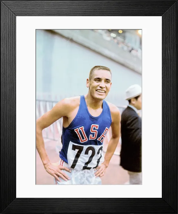 Framed Print : American Runner Billy Mills at 1964 Summer Olympic Games Framed Print : American Runner Billy Mills at 1964 Summer Olympic Games