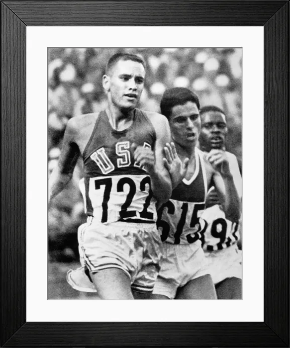 Framed Print : Billy Mills Running the 10, 000m Run Framed Print : Billy Mills Running the 10, 000m Run