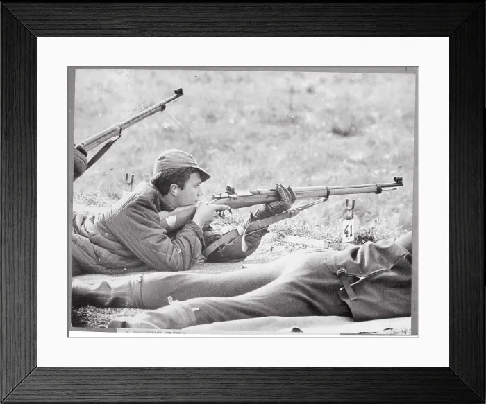 Framed Print : Prince Carl Gustaf Aiming a Gun Framed Print : Prince Carl Gustaf Aiming a Gun
