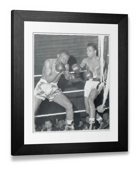 Framed Print : Sugar Ray Robinson Boxing Against Johnny Angel Framed Print : Sugar Ray Robinson Boxing Against Johnny Angel