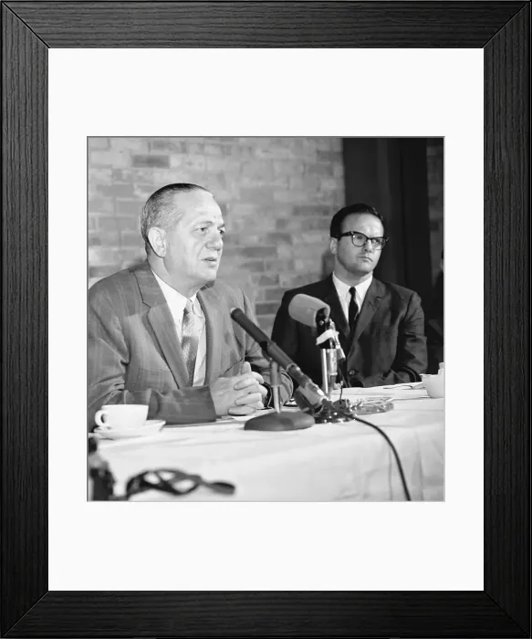 Framed Print : Gabe Paul at Press Conference Framed Print : Gabe Paul at Press Conference