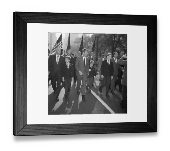 Framed Print : Robert Kennedy Marching On Fifth Avenue Framed Print : Robert Kennedy Marching On Fifth Avenue