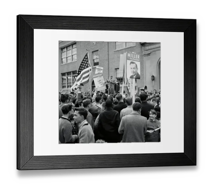 Framed Print : Crowd With Goldwater Signs of Dissent Framed Print : Crowd With Goldwater Signs of Dissent