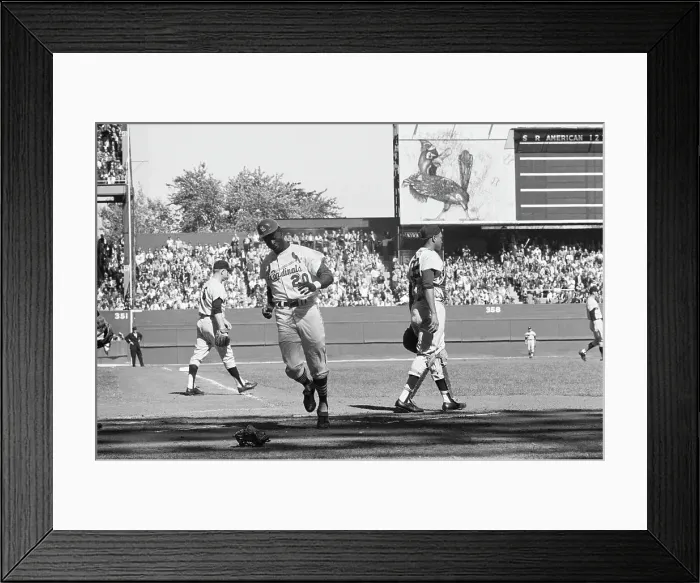 Framed Print : Lou Brock Arriving At Home Plate