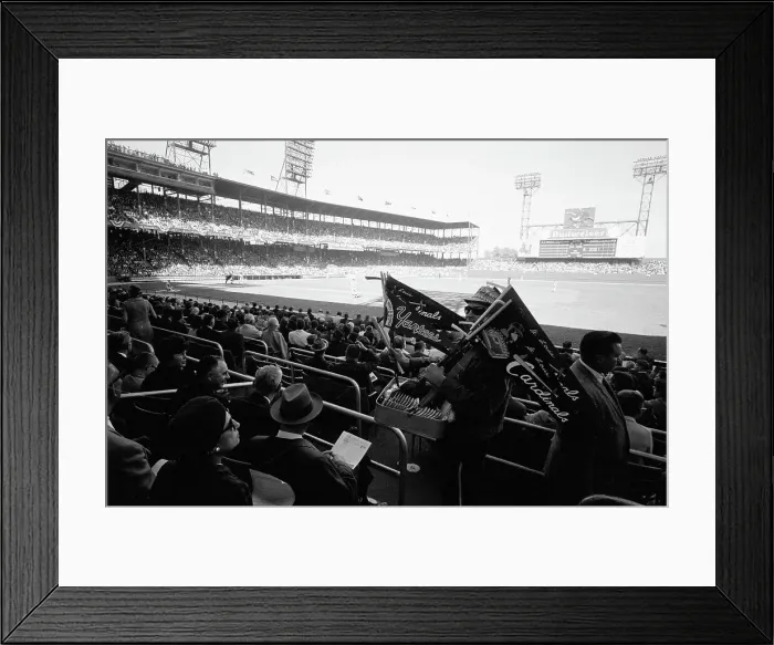 Framed Print : Pennant Vendor In Busch Stadium Stands Framed Print : Pennant Vendor In Busch Stadium Stands