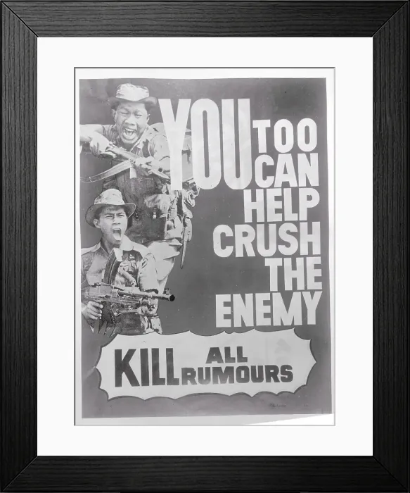 Framed Print : Malaysian Political Poster Framed Print : Malaysian Political Poster