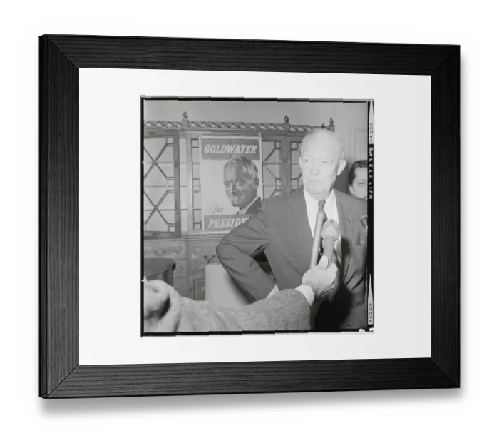 Framed Print : Dwight D. Eisenhower Being Interviewed by Reporters Framed Print : Dwight D. Eisenhower Being Interviewed by Reporters