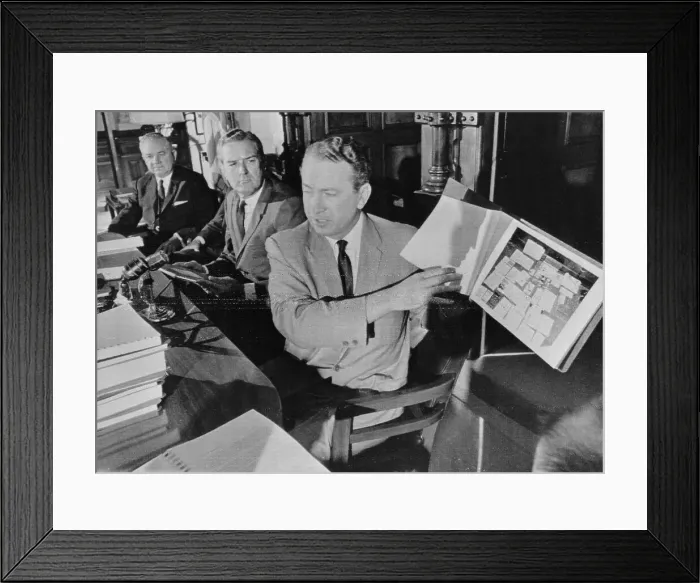 Framed Print : Attorneys Showing Results of Kennedy Investigation Framed Print : Attorneys Showing Results of Kennedy Investigation