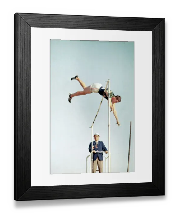 Framed Print : Fred Hansen Jumping with Pole Framed Print : Fred Hansen Jumping with Pole