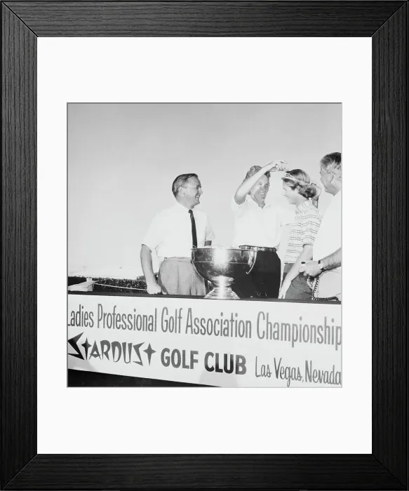 Framed Print : Mary Wills Being Crowned for Golf Tournament Framed Print : Mary Wills Being Crowned for Golf Tournament