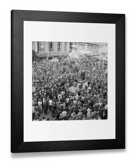 Framed Print : Robert F. Kennedy Standing on Mobile Podium Framed Print : Robert F. Kennedy Standing on Mobile Podium