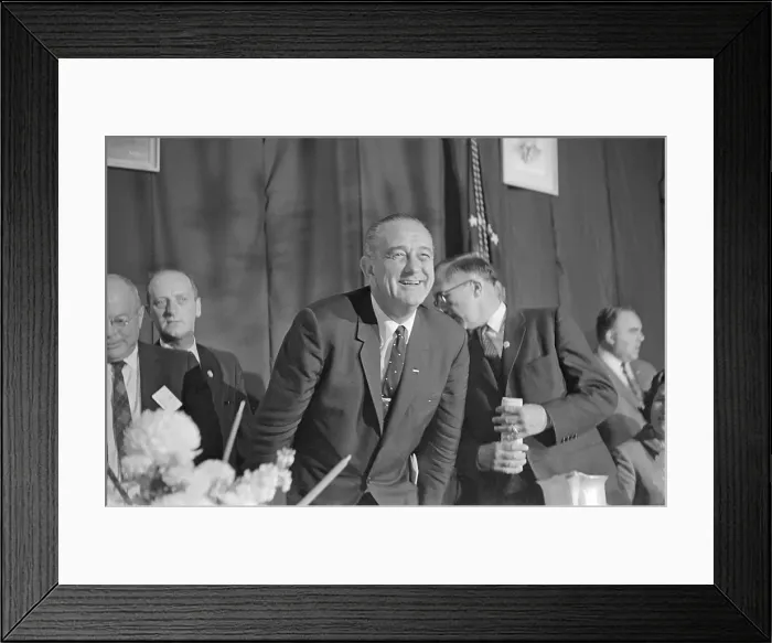 Framed Print : John King Leaning Behind Lyndon Johnson Framed Print : John King Leaning Behind Lyndon Johnson