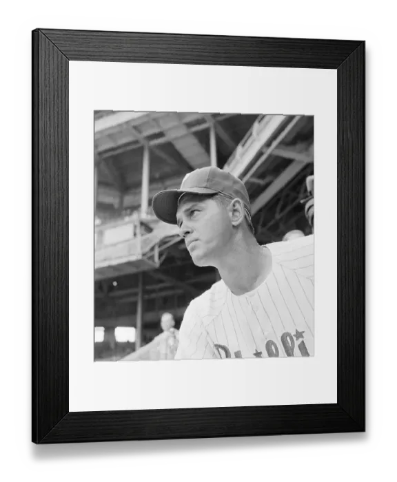 Framed Print : Gene Mauch Observing Game Framed Print : Gene Mauch Observing Game