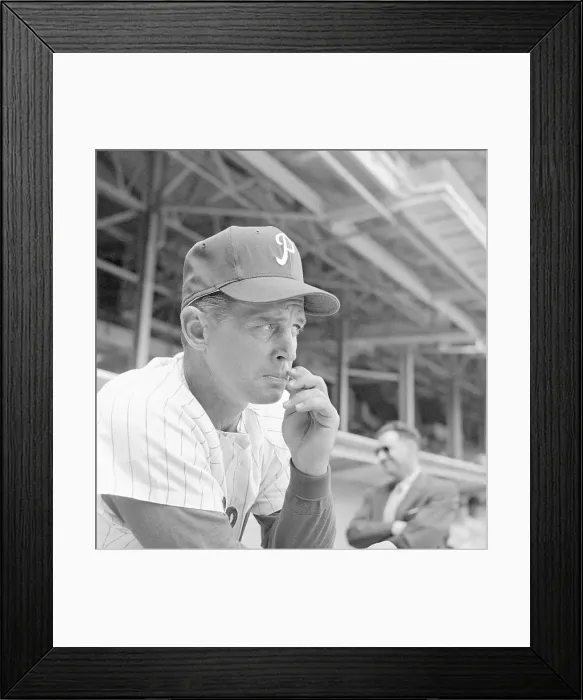 Framed Print : Gene Mauch Frowning Framed Print : Gene Mauch Frowning