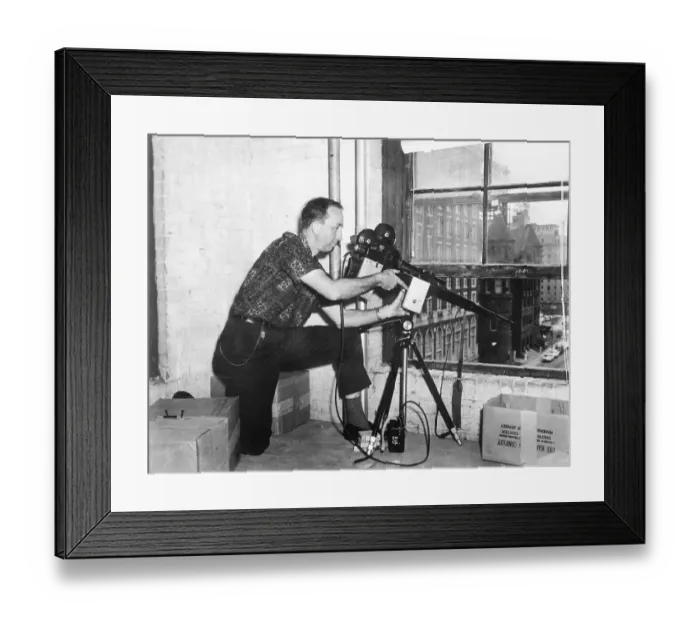 Framed Print : Camera Man Reenacting Kennedy Assassination Scene Framed Print : Camera Man Reenacting Kennedy Assassination Scene