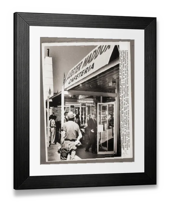 Framed Print : Segregated Lester Maddox Cafeteria Framed Print : Segregated Lester Maddox Cafeteria