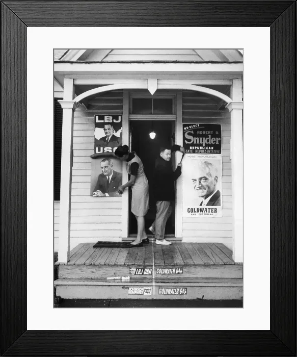 Framed Print : Democratic and Republican Headquarters in St. Louis Framed Print : Democratic and Republican Headquarters in St. Louis