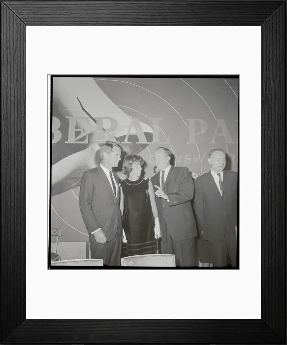 Framed Print : Senator Hubert Humphrey Talking With Mr. and Mrs. Robert F. Kennedy Framed Print : Senator Hubert Humphrey Talking With Mr. and Mrs. Robert F. Kennedy