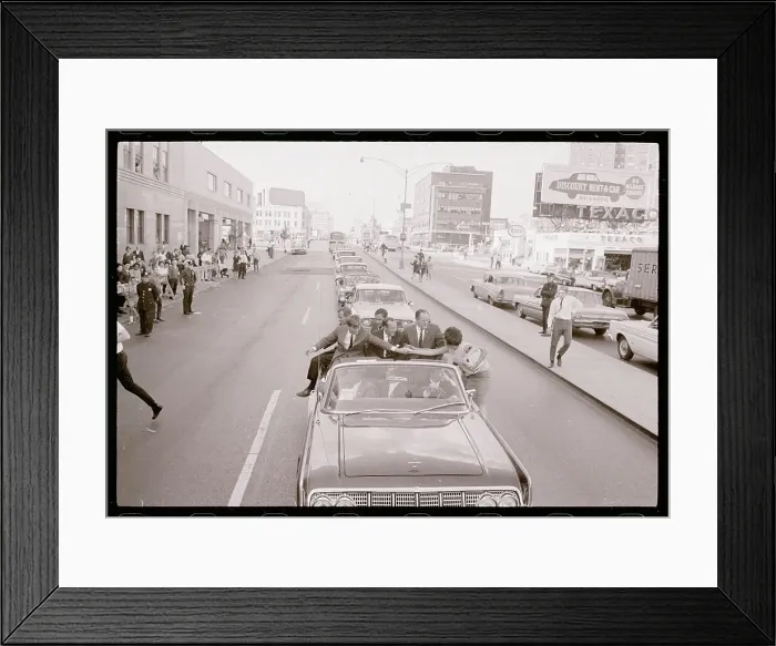 Framed Print : View of Robert F. Kennedy's Long Campaign Motorcade Framed Print : View of Robert F. Kennedy's Long Campaign Motorcade