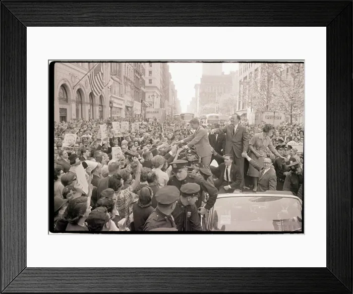 Framed Print : Humphrey and Kennedy Campaigning Framed Print : Humphrey and Kennedy Campaigning