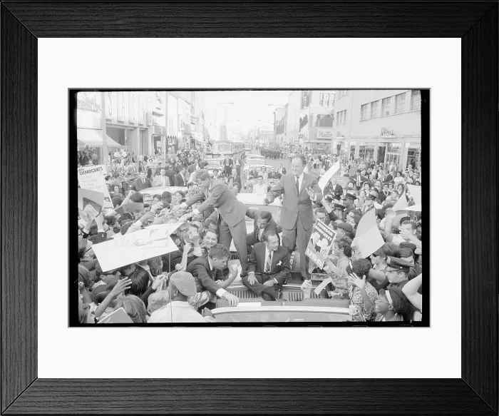 Framed Print : Robert Wagner in Motorcade with Robert Kennedy and Hubert Humphrey Framed Print : Robert Wagner in Motorcade with Robert Kennedy and Hubert Humphrey