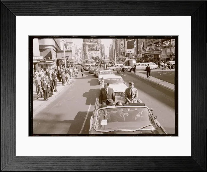 Framed Print : Robert Kennedy and Hubert Humphrey Riding in a Car Framed Print : Robert Kennedy and Hubert Humphrey Riding in a Car