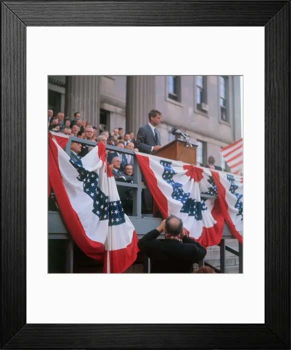 Framed Print : Robert Kennedy Campaigning in Brooklyn Framed Print : Robert Kennedy Campaigning in Brooklyn