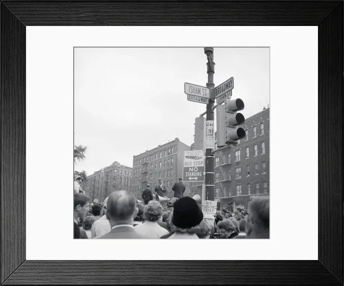 Framed Print : View of Robert F. Kennedy Campaign Near Bus Signs Framed Print : View of Robert F. Kennedy Campaign Near Bus Signs