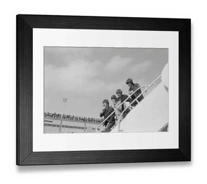 Framed Print : Beatles Board Plane At Kennedy Airport Framed Print : Beatles Board Plane At Kennedy Airport