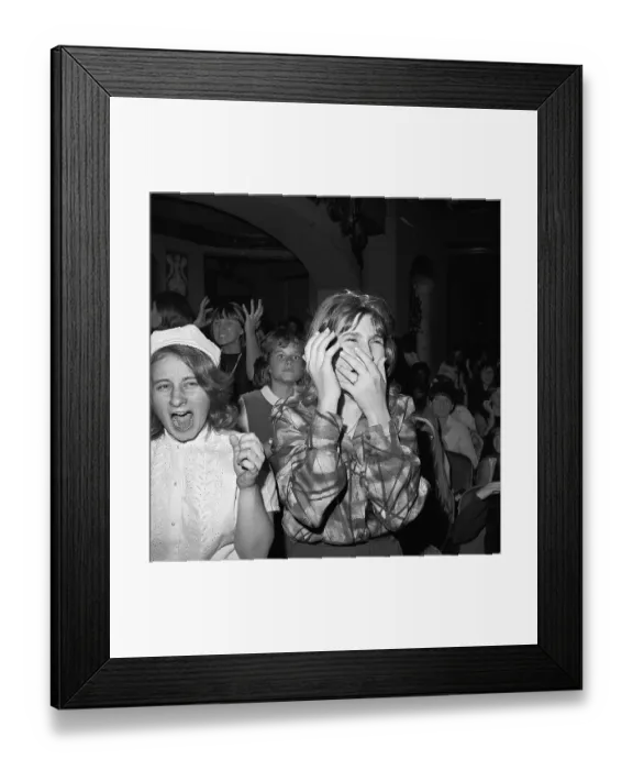 Framed Print : Girls Screaming at the Beatles Framed Print : Girls Screaming at the Beatles