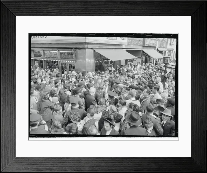 Framed Print : Crowds to Hear Robert F. Kennedy in Lower Manhattan Framed Print : Crowds to Hear Robert F. Kennedy in Lower Manhattan