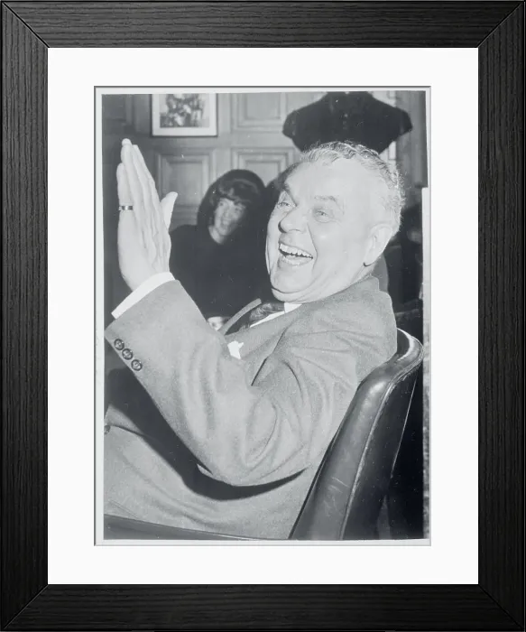 Framed Print : John Diefenbaker Waving and Smiling Framed Print : John Diefenbaker Waving and Smiling