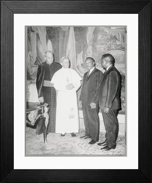 Framed Print : Martin Luther King, Ralph Abernathy, and Pope Paul VI Framed Print : Martin Luther King, Ralph Abernathy, and Pope Paul VI