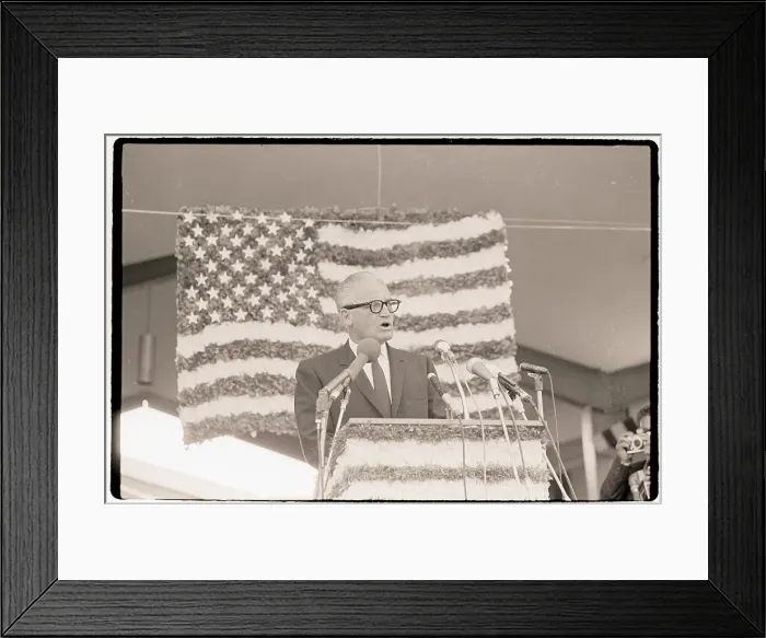 Framed Print : Goldwater Speaks Before 49 Star Flag Framed Print : Goldwater Speaks Before 49 Star Flag