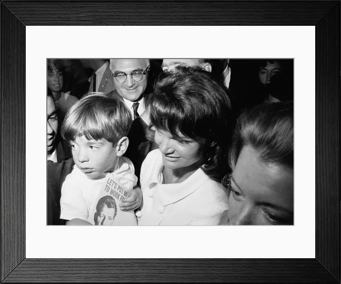 Framed Print : John F. Kennedy Jr. Sitting Next to His Mother Framed Print : John F. Kennedy Jr. Sitting Next to His Mother