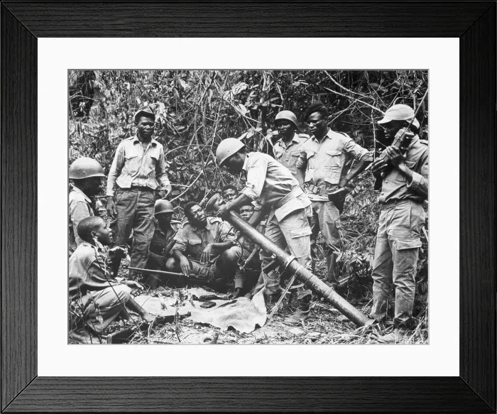 Framed Print : Angolan Rebels Learn To Use Bazooka Framed Print : Angolan Rebels Learn To Use Bazooka
