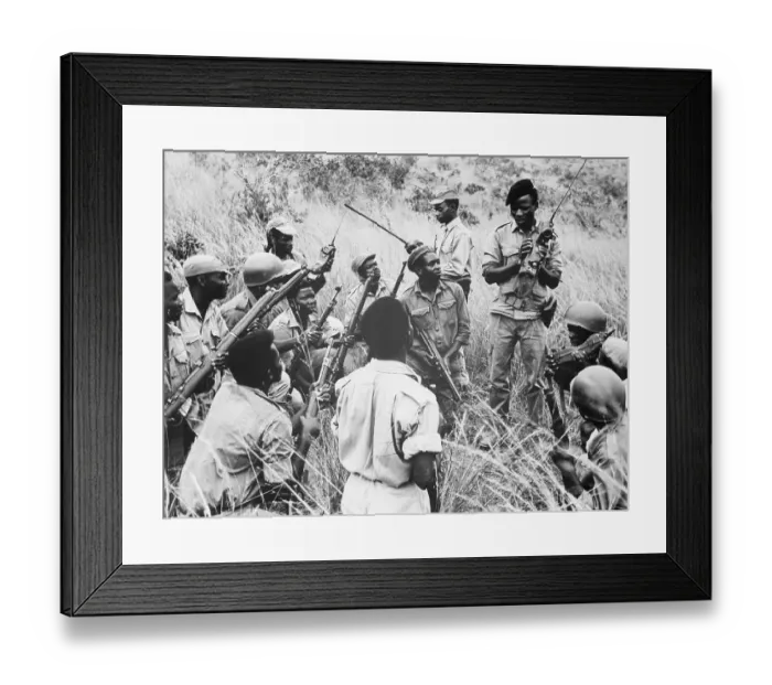 Framed Print : Angolan Rebel Army Group W / Radio &Guns Framed Print : Angolan Rebel Army Group W / Radio &Guns