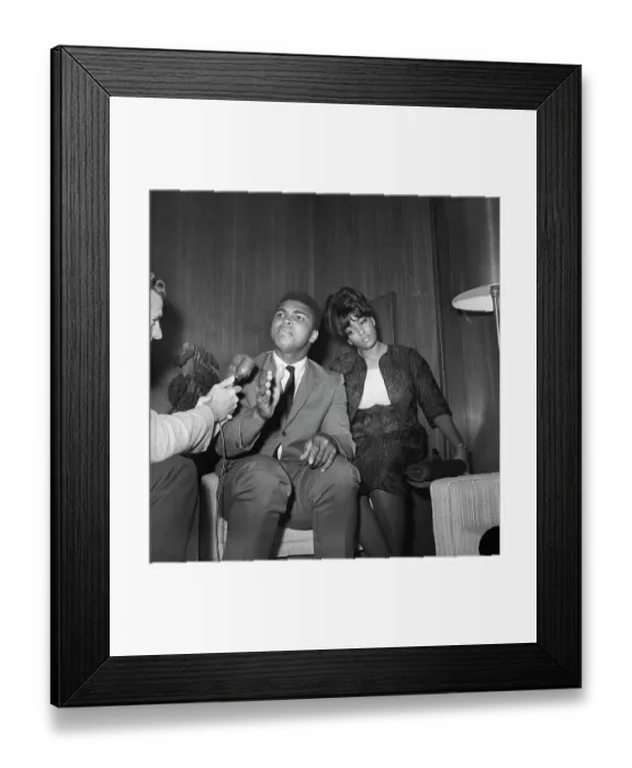 Framed Print : Cassius Clay with His Wife Sophia Framed Print : Cassius Clay with His Wife Sophia