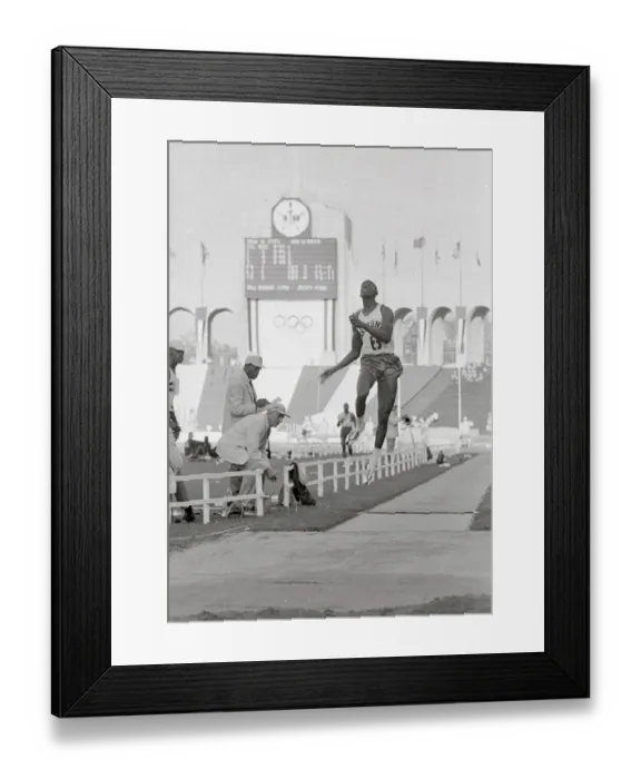 Framed Print : Ralph Boston Performing Record Breaking Jump at Olympics Framed Print : Ralph Boston Performing Record Breaking Jump at Olympics