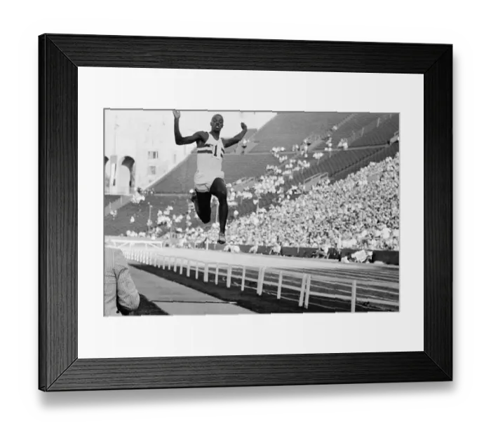 Framed Print : Ralph Boston Performing Record Breaking Jump at Olympics Framed Print : Ralph Boston Performing Record Breaking Jump at Olympics