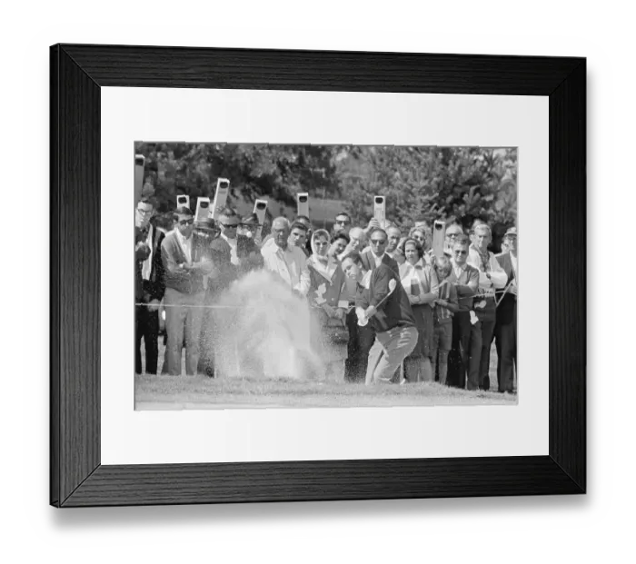 Framed Print : Golfer Lema Blasting Out Of Sandtrap Framed Print : Golfer Lema Blasting Out Of Sandtrap