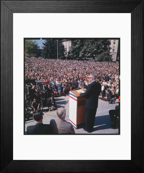 Framed Print : Barry Goldwater Speaking to a Crowd Framed Print : Barry Goldwater Speaking to a Crowd