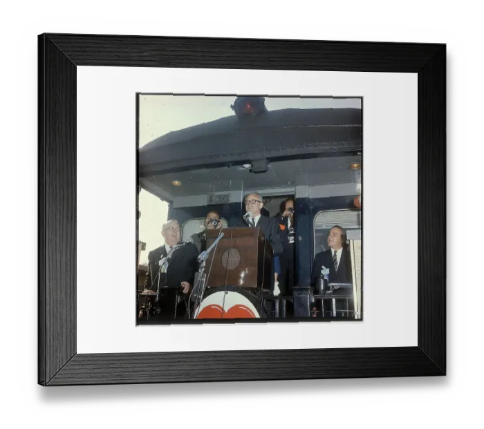 Framed Print : Barry Goldwater Addressing Crowd