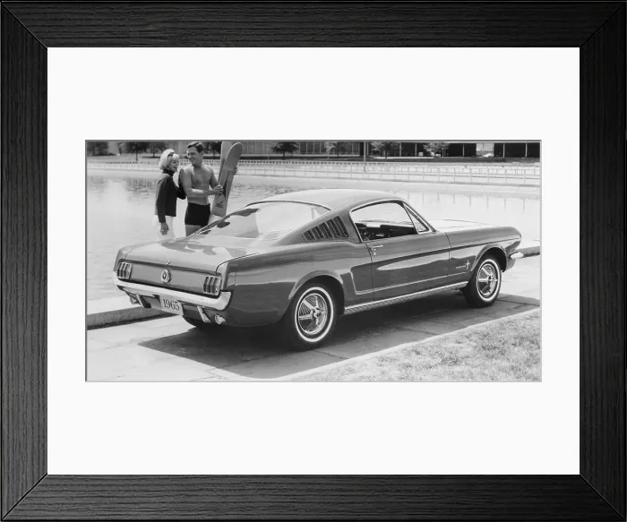 Framed Print : 1965 Model Ford Mustang Fastback Framed Print : 1965 Model Ford Mustang Fastback
