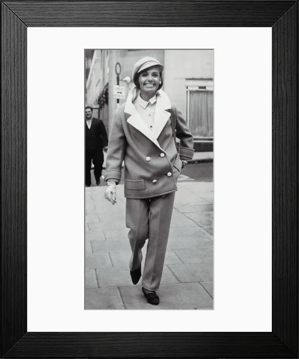 Framed Print : Lena Horne Strolling in Pant Suit Framed Print : Lena Horne Strolling in Pant Suit