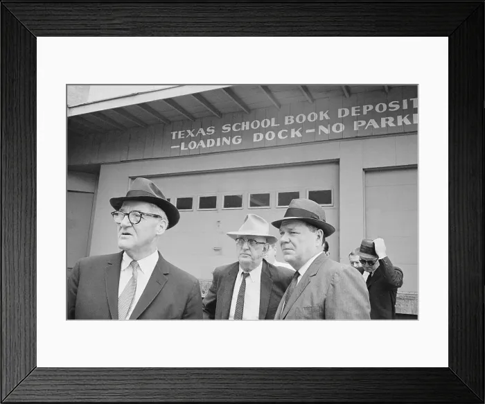 Framed Print : Warren Commission Members Outside Book Depository Framed Print : Warren Commission Members Outside Book Depository