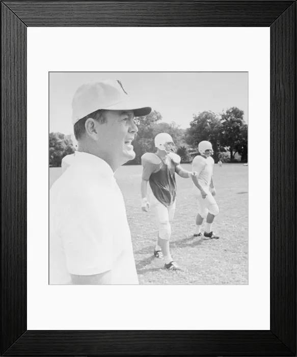 Framed Print : Darrell Royal With Team