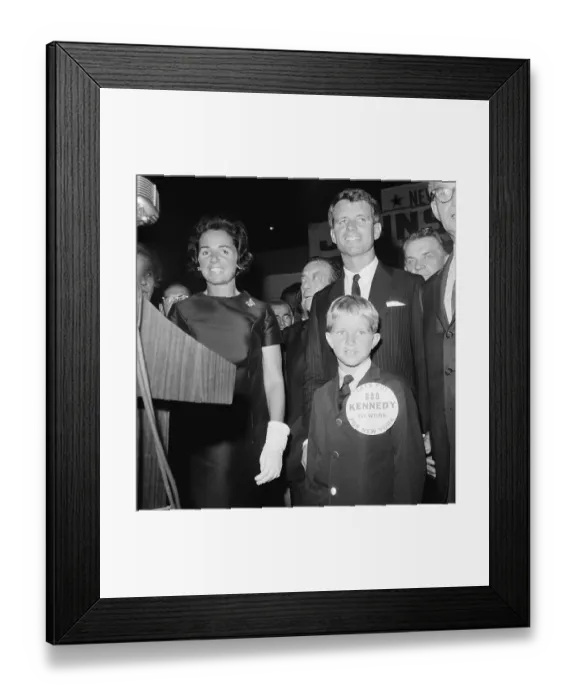 Framed Print : Ethel and Robert Kennedy With Their Son Framed Print : Ethel and Robert Kennedy With Their Son